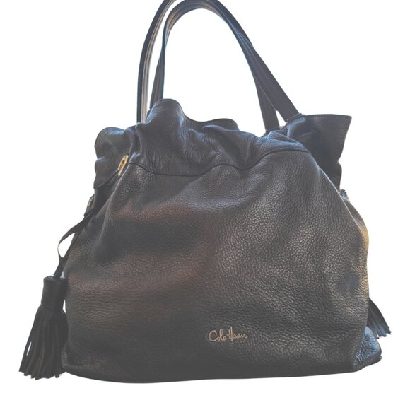 Cole Haan double tassel limited edition bronze metallic bucket bag EUC - Picture 2 of 14